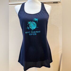 Fila Navy Blue Tank Top with Teal Logo - BNP Paribas Open
